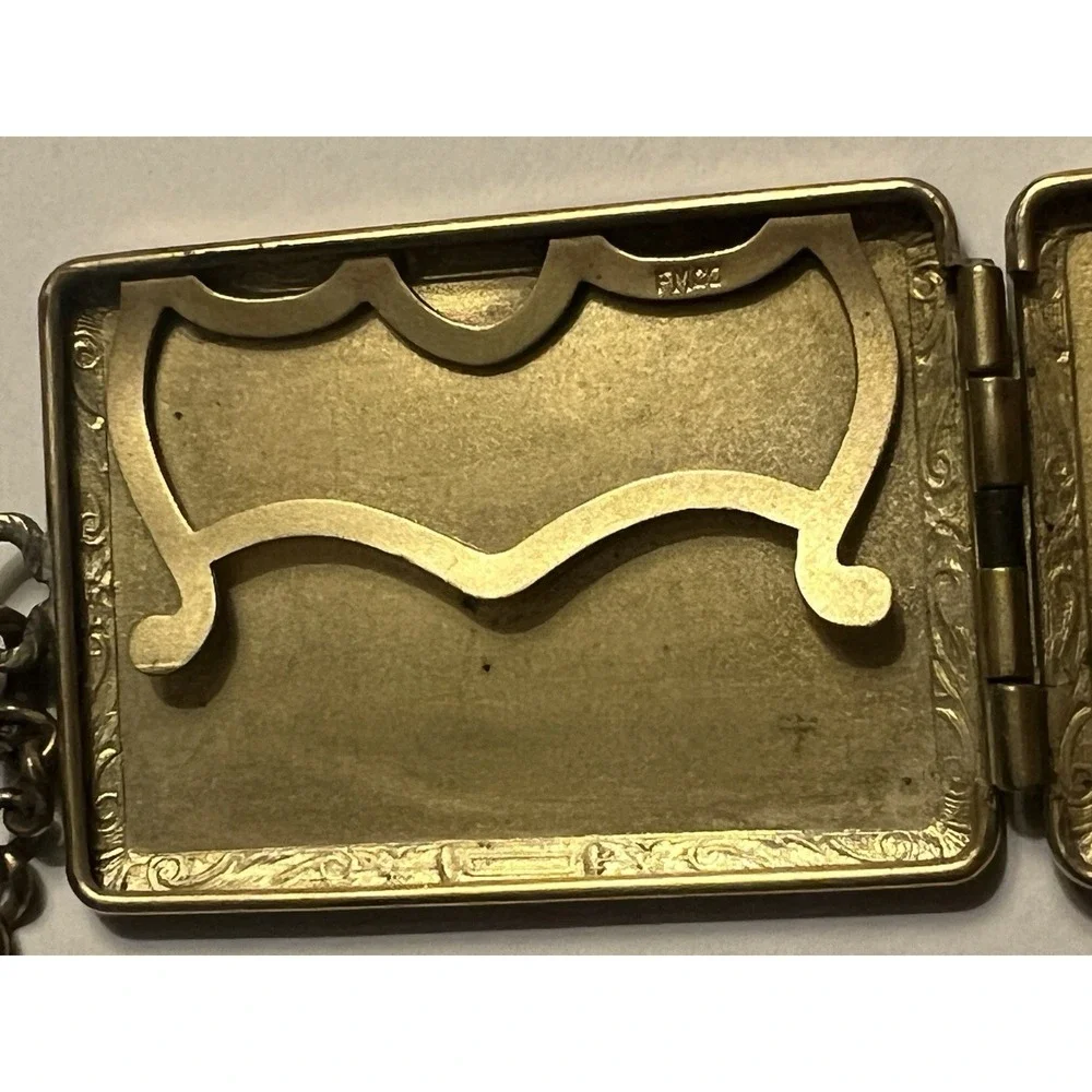 Antique Jr Order United American Mechanics 10k Gold‎ Filled Member Card Locket